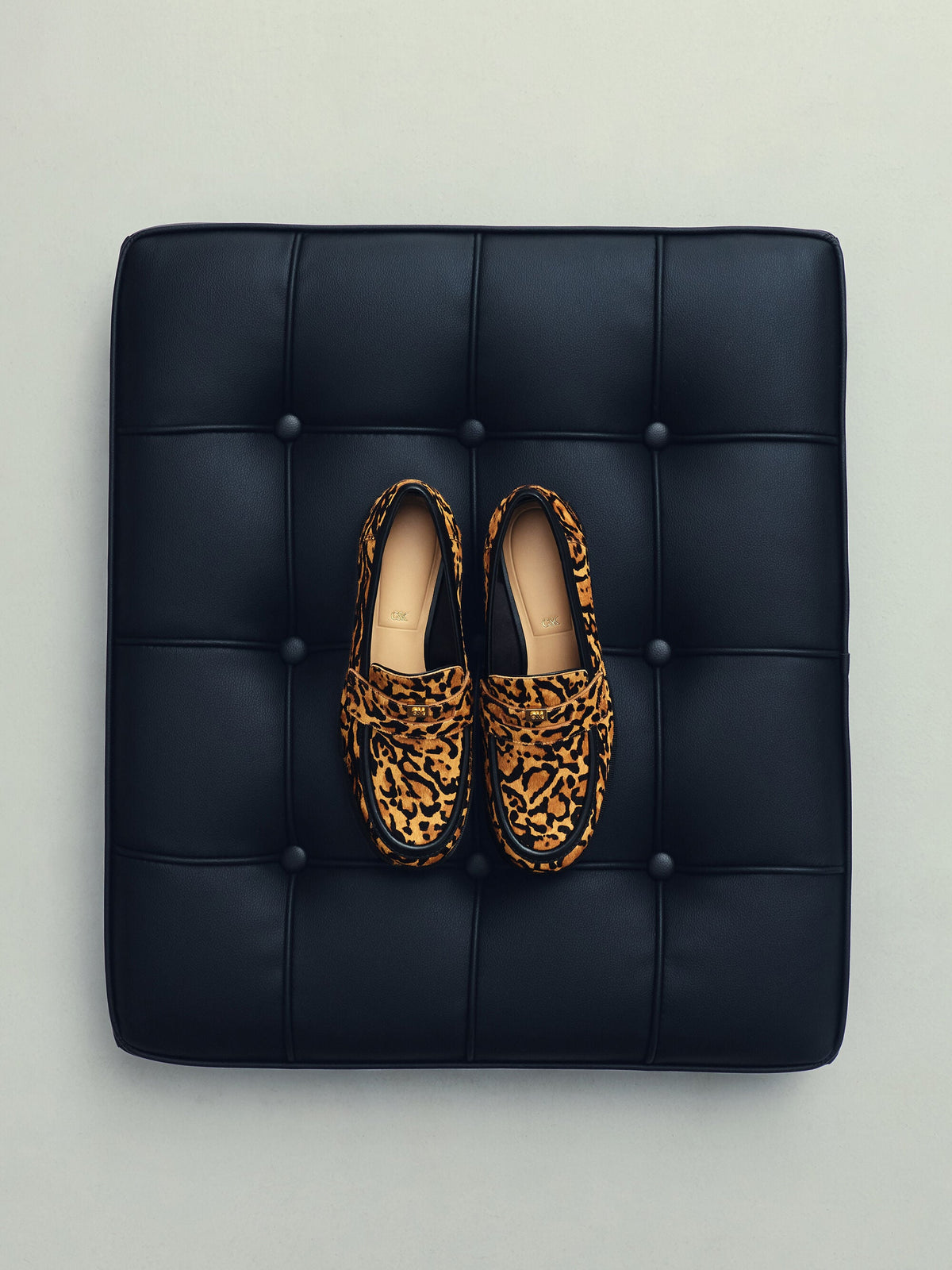 CHARLES & KEITH Latest | Georgina Calf Hair Leopard-Print Penny Loafers - Animal Print Brown