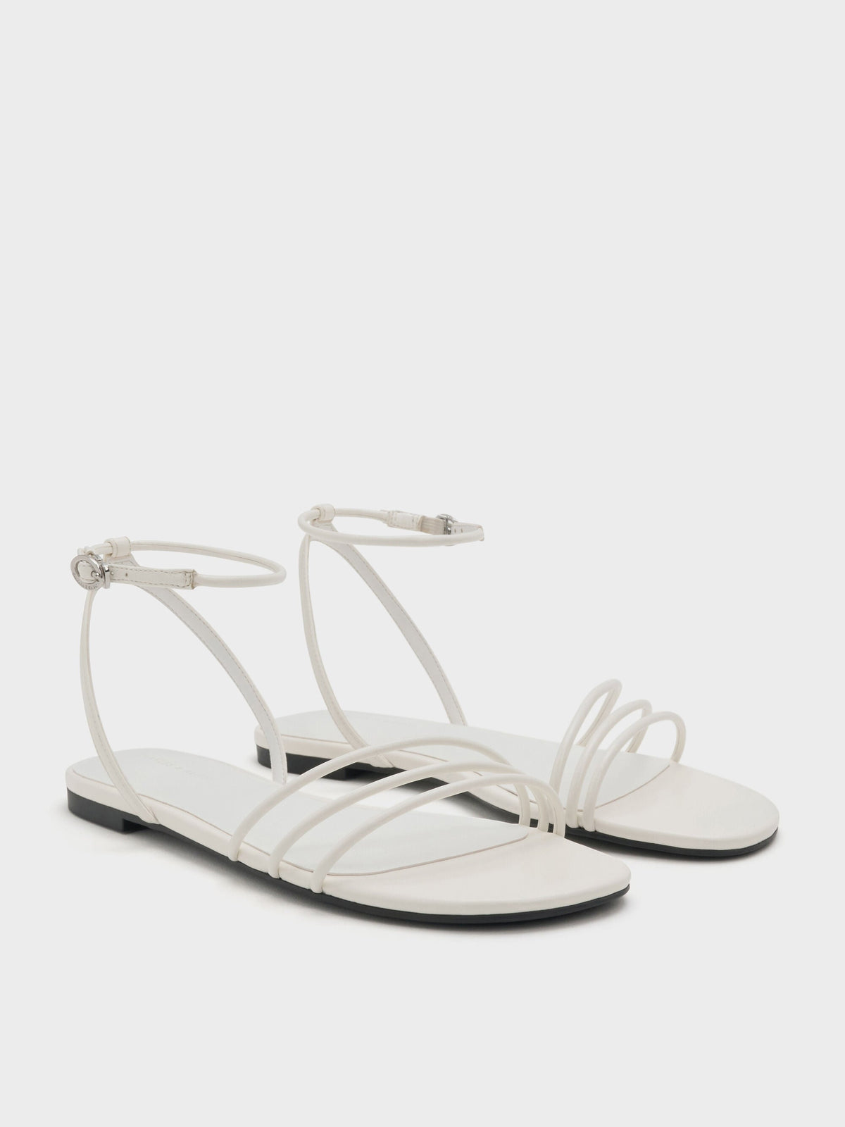 CHARLES & KEITH Featured | Triple-Strap Sandals - White
