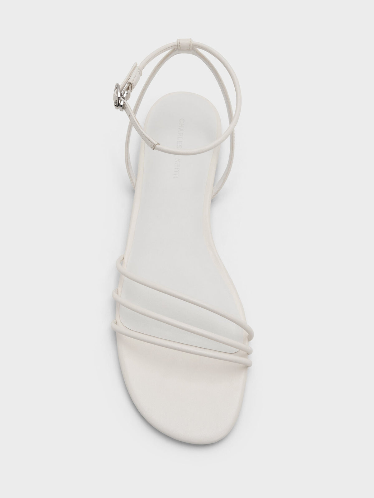 CHARLES & KEITH Featured | Triple-Strap Sandals - White