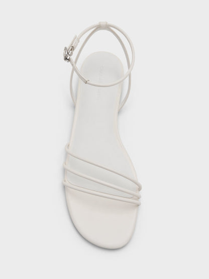 CHARLES & KEITH Featured | Triple-Strap Sandals - White