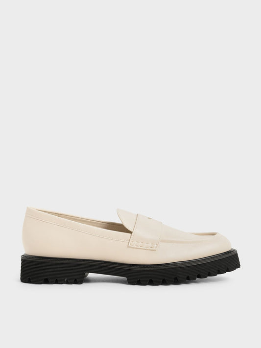 CHARLES & KEITH Special Offer | Chunky Penny Loafers - Chalk