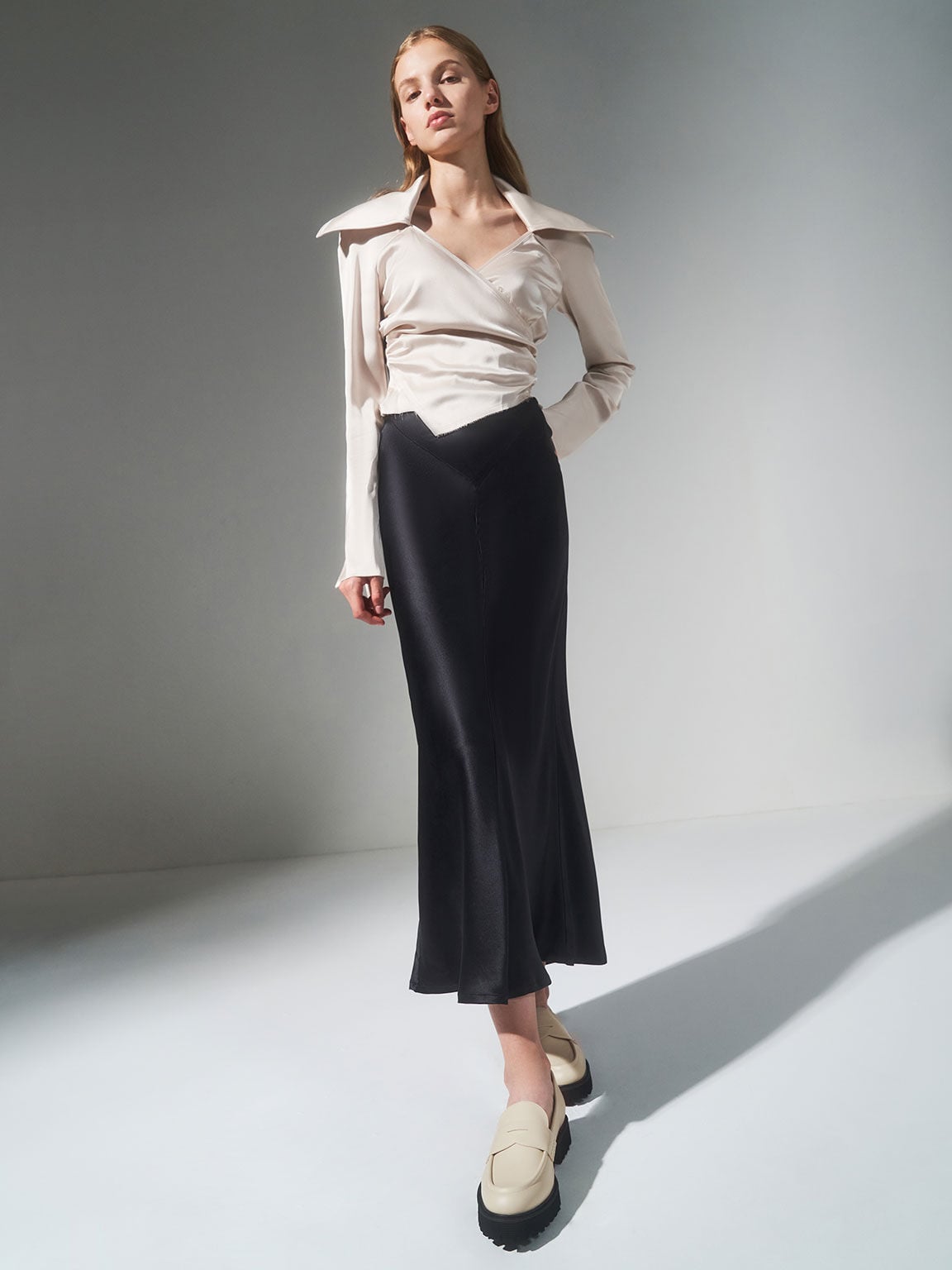 CHARLES & KEITH Special Offer | Chunky Penny Loafers - Chalk