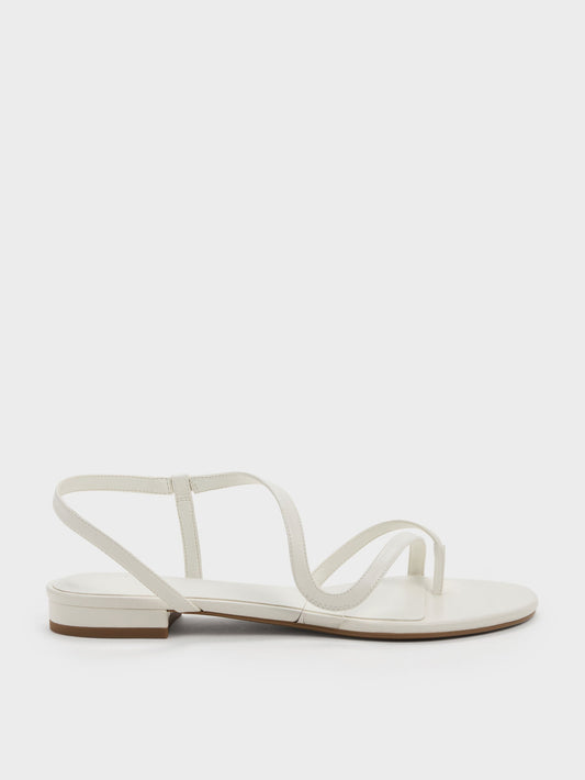 CHARLES & KEITH Hot Sale | Arden Wavy Toe-Ring Sandals - Chalk