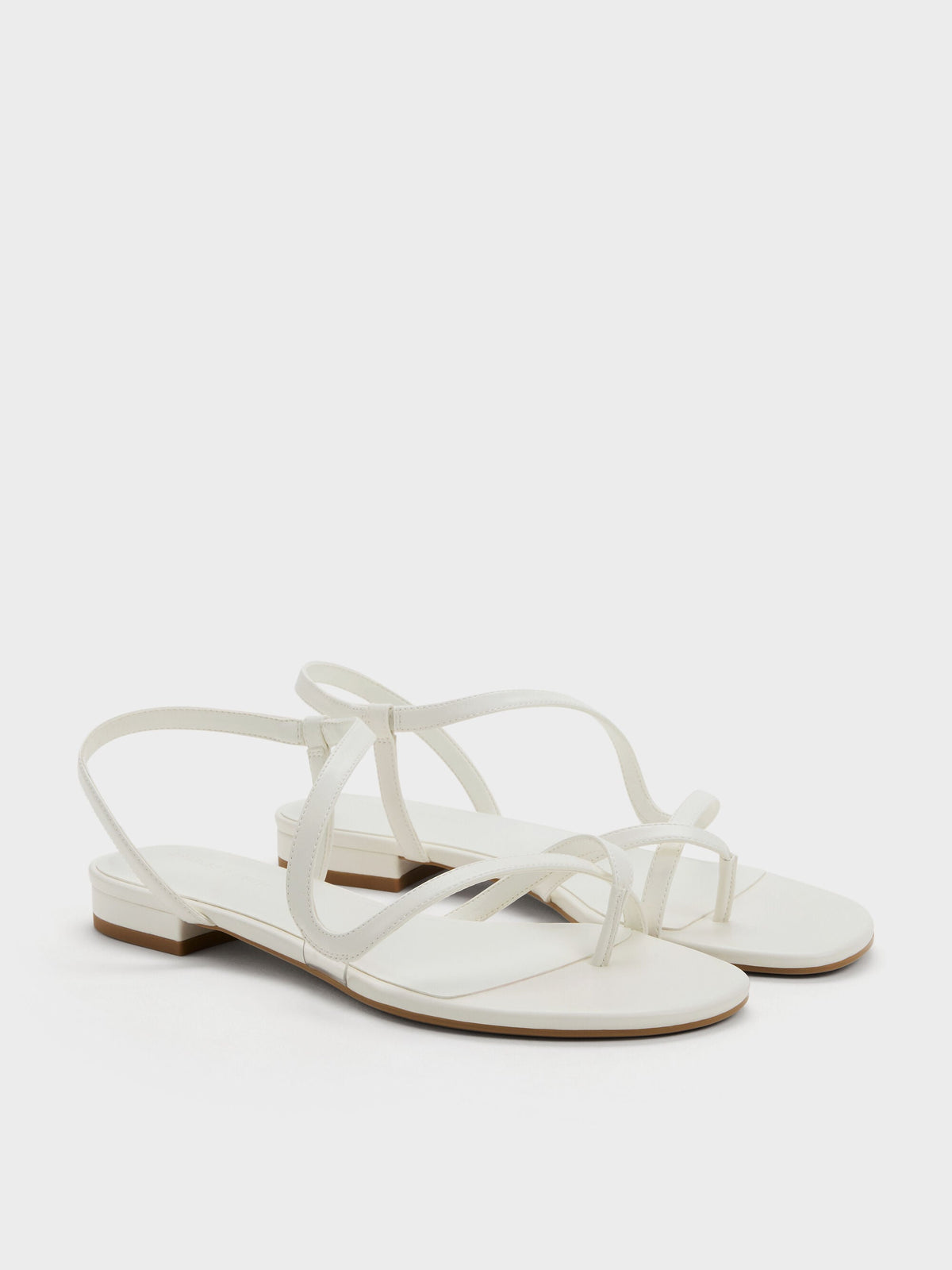 CHARLES & KEITH Hot Sale | Arden Wavy Toe-Ring Sandals - Chalk