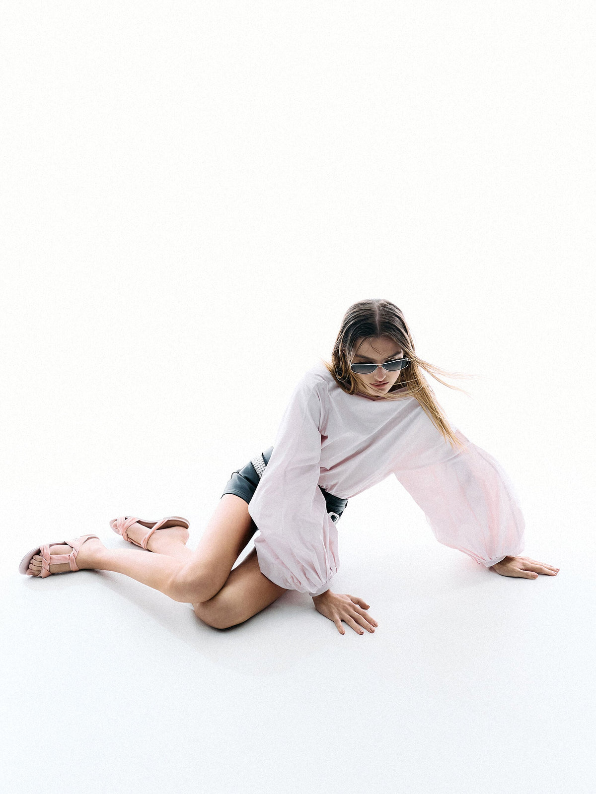 CHARLES & KEITH Hot Sale | Ruched-Strap Slide Sandals - Light Pink