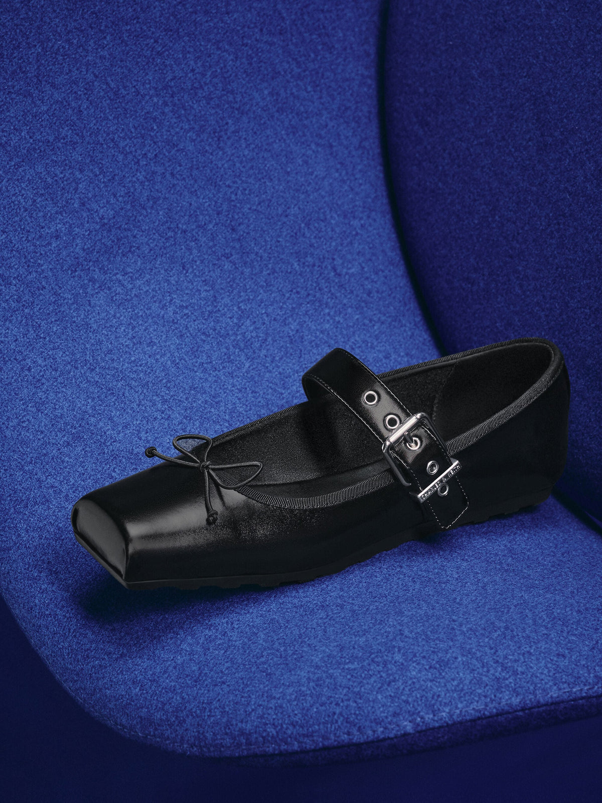 CHARLES & KEITH Everyday | Myler Bow Mary Janes - Black