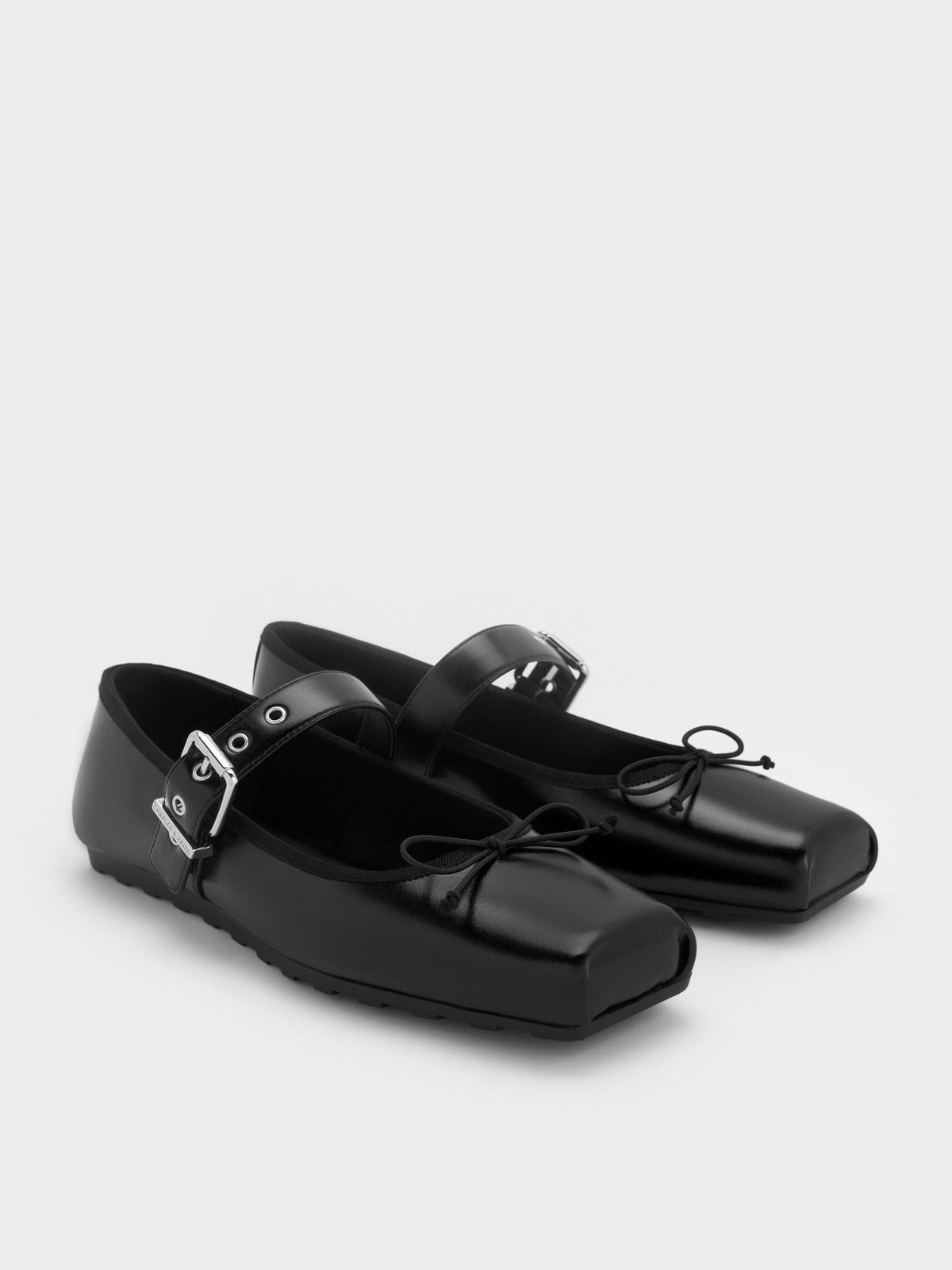 CHARLES & KEITH Everyday | Myler Bow Mary Janes - Black
