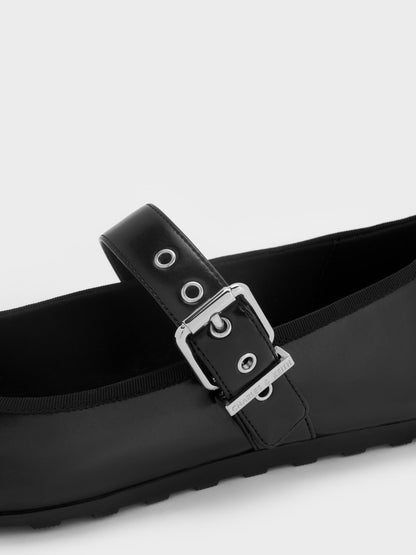 CHARLES & KEITH Everyday | Myler Bow Mary Janes - Black