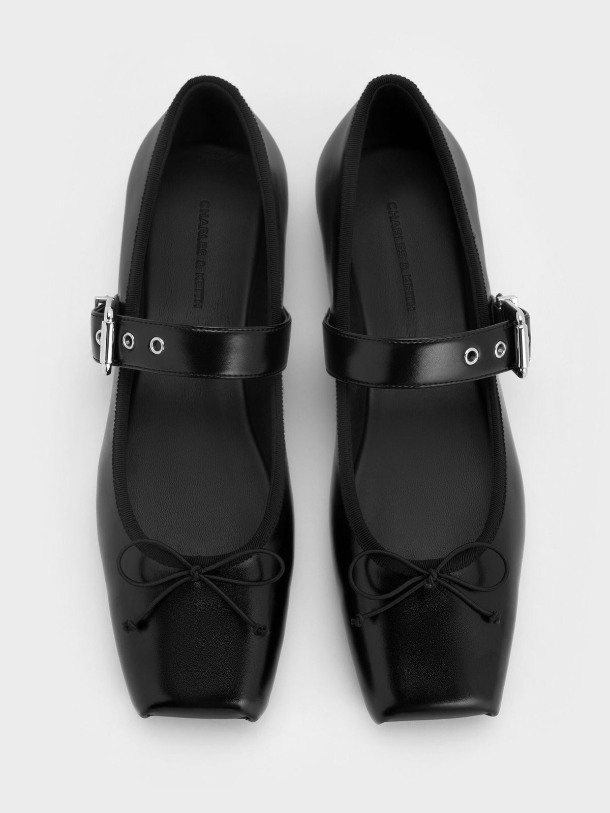CHARLES & KEITH Everyday | Myler Bow Mary Janes - Black