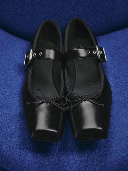 CHARLES & KEITH Everyday | Myler Bow Mary Janes - Black
