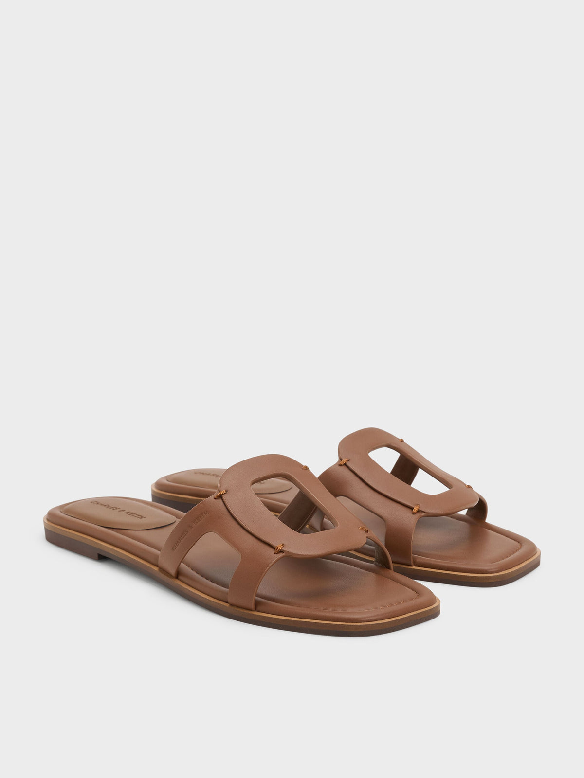 CHARLES & KEITH Special Offer | Easley Cut-Out Slide Sandals - Caramel