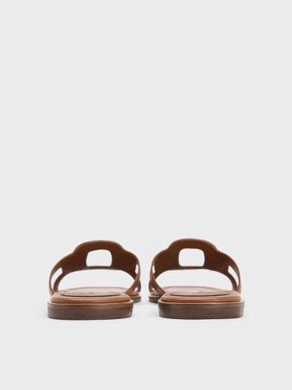 CHARLES & KEITH Special Offer | Easley Cut-Out Slide Sandals - Caramel