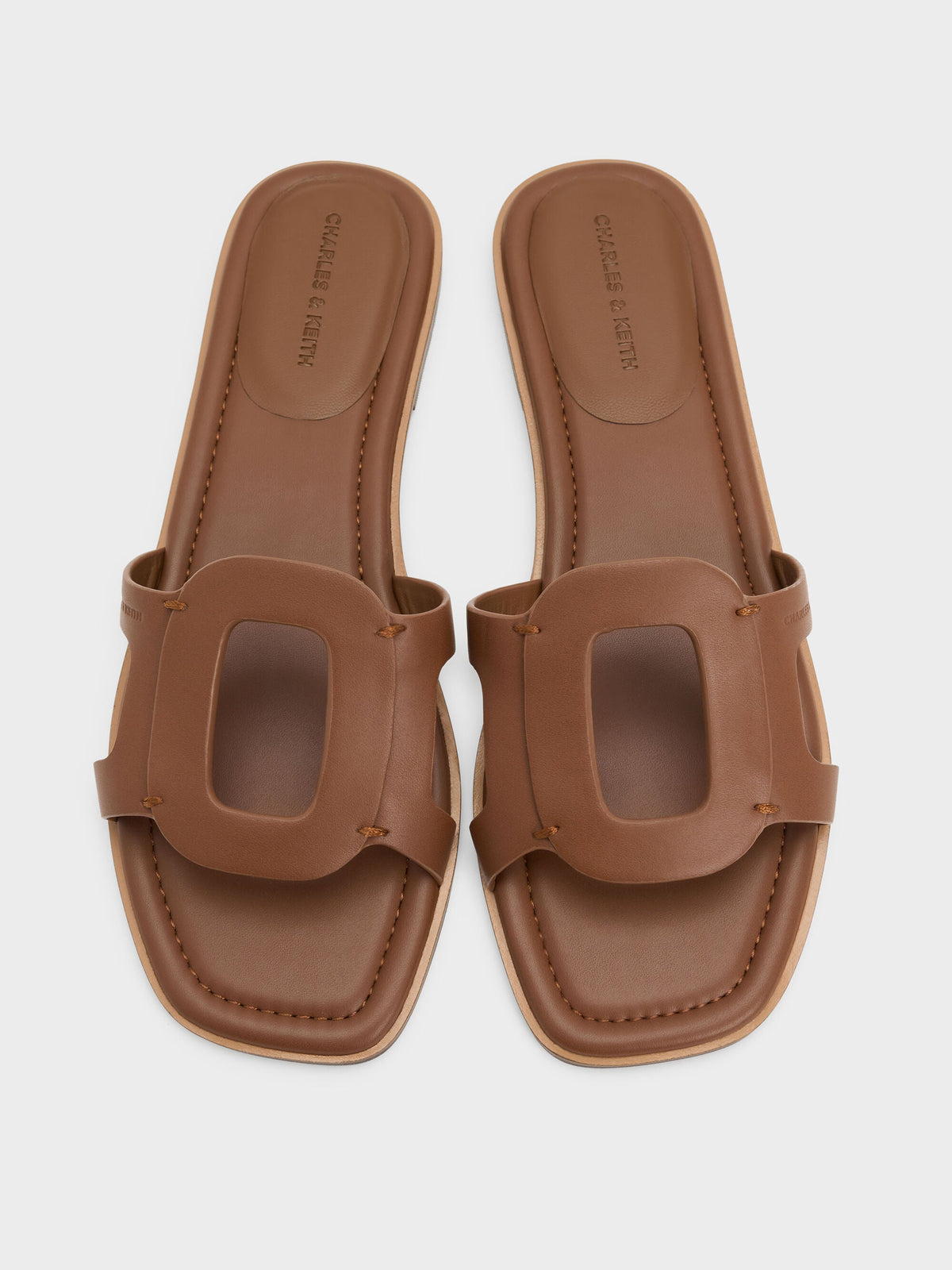 CHARLES & KEITH Special Offer | Easley Cut-Out Slide Sandals - Caramel