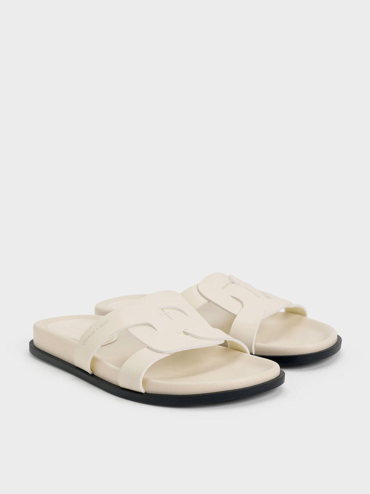 CHARLES & KEITH Classic | Fannie Interwoven Slide Sandals - Cream