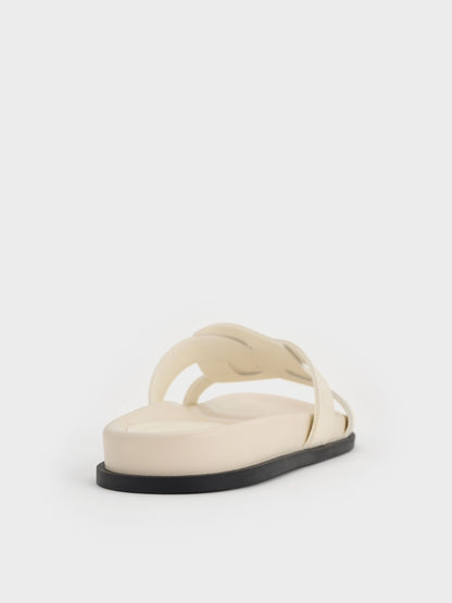 CHARLES & KEITH Classic | Fannie Interwoven Slide Sandals - Cream