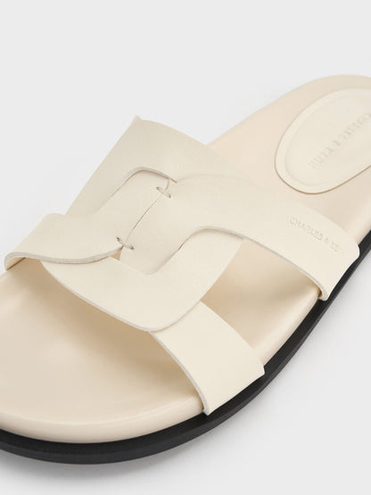 CHARLES & KEITH Classic | Fannie Interwoven Slide Sandals - Cream