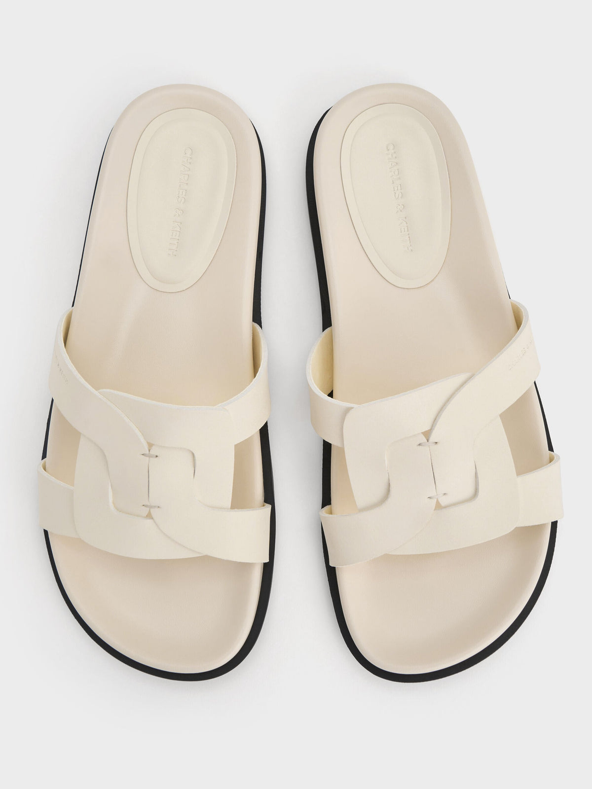 CHARLES & KEITH Classic | Fannie Interwoven Slide Sandals - Cream