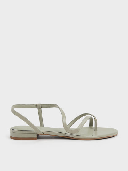 CHARLES & KEITH Great Value | Arden Wavy Toe-Ring Sandals - Mint Green