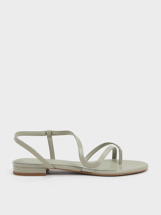 CHARLES & KEITH Great Value | Arden Wavy Toe-Ring Sandals - Mint Green