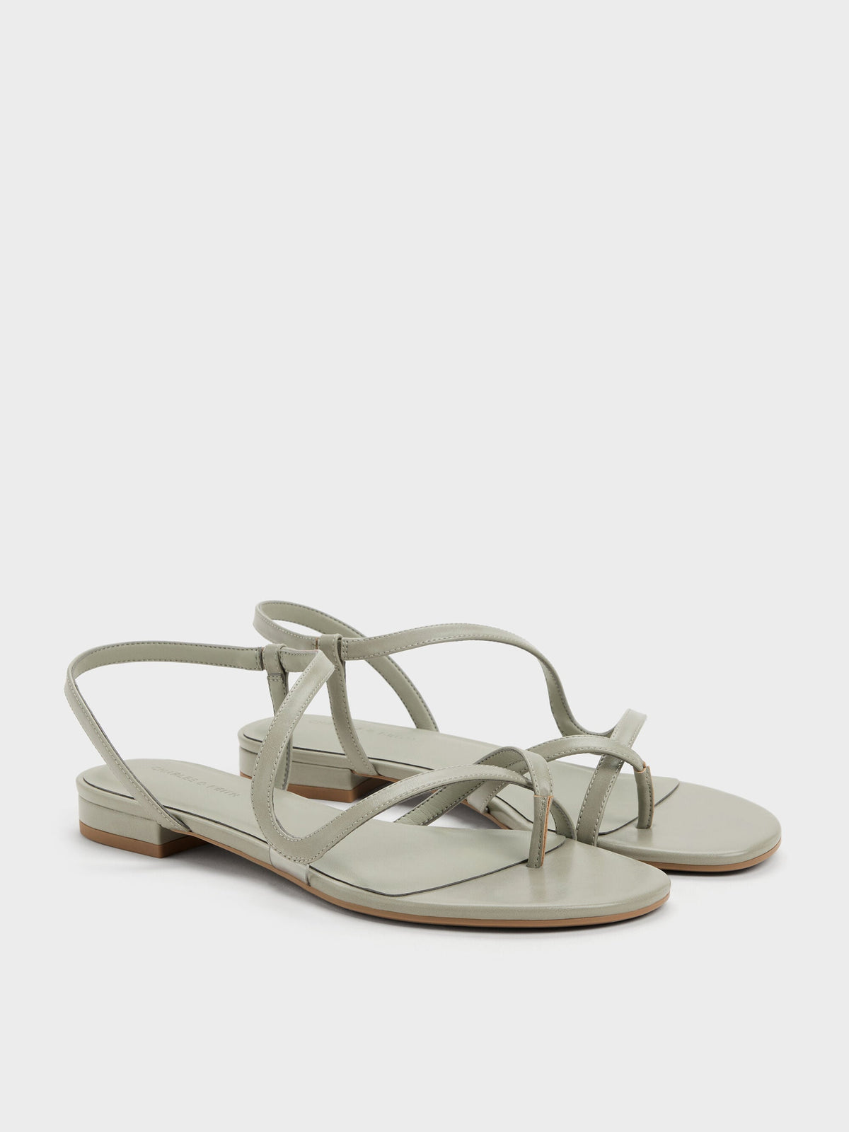 CHARLES & KEITH Great Value | Arden Wavy Toe-Ring Sandals - Mint Green