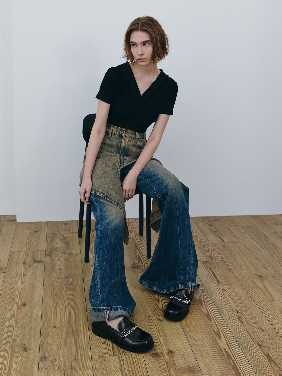CHARLES & KEITH Everyday | Georgie Chain Loafers - Black Box