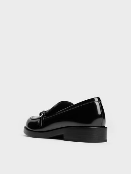 CHARLES & KEITH Everyday | Georgie Chain Loafers - Black Box
