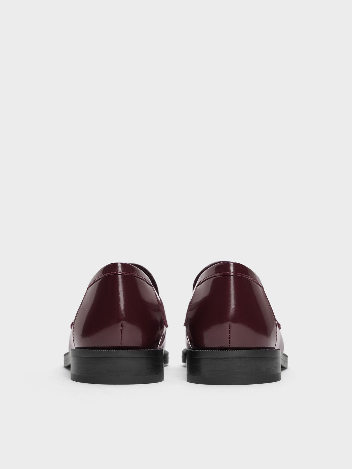 CHARLES & KEITH Quality | Georgina Leather Penny Loafers - Burgundy