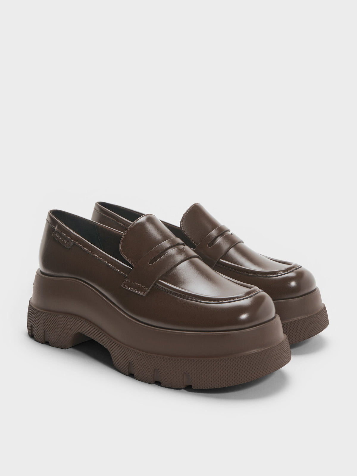 CHARLES & KEITH Best Price | Leoi Platform Penny Loafers - Dark Brown