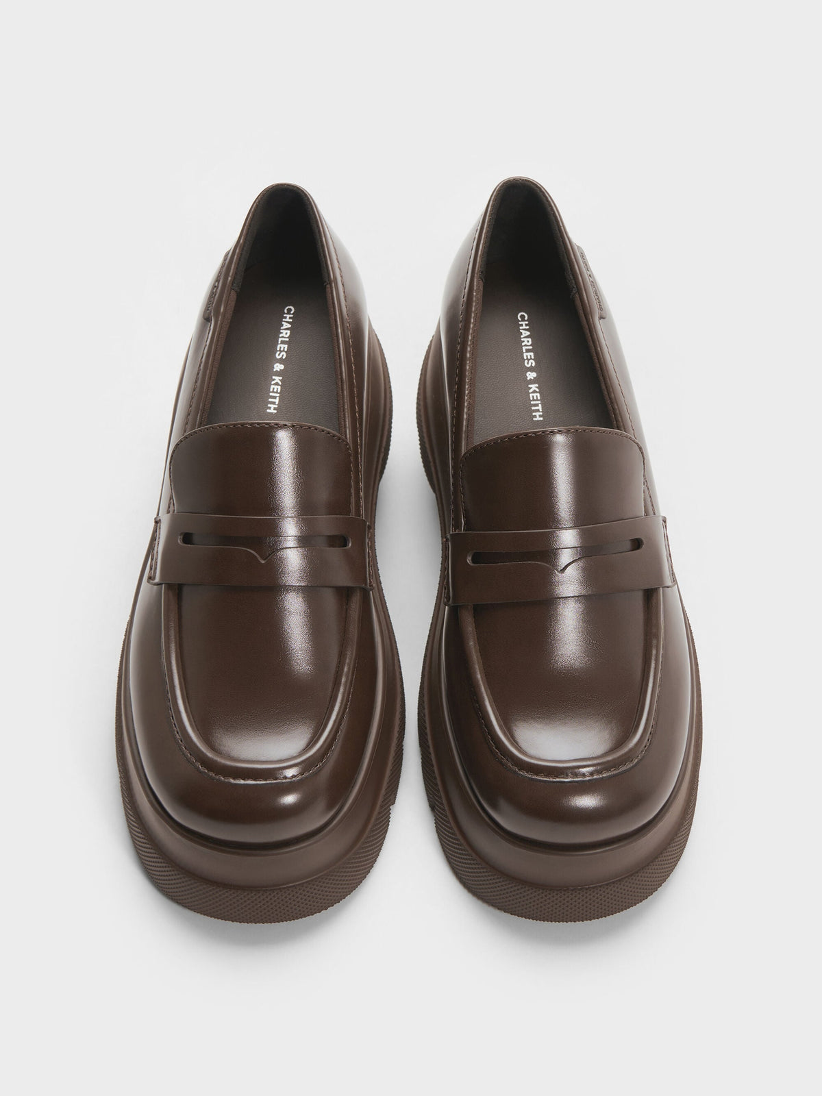 CHARLES & KEITH Best Price | Leoi Platform Penny Loafers - Dark Brown