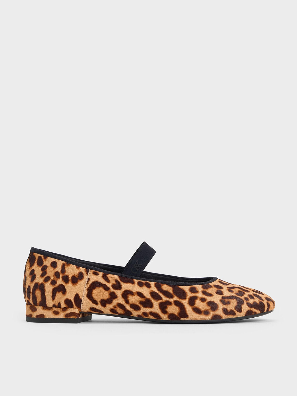 CHARLES & KEITH Top Pick | Leopard-Print Textured Mary Jane Flats - Multi