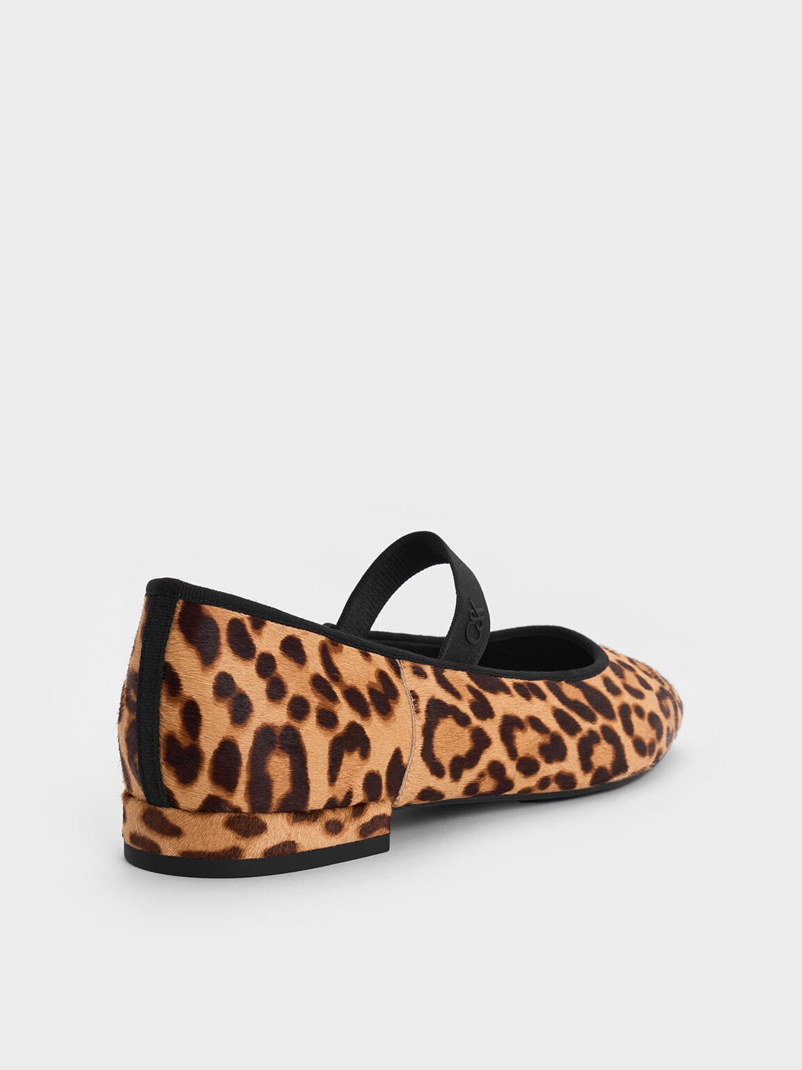 CHARLES & KEITH Top Pick | Leopard-Print Textured Mary Jane Flats - Multi