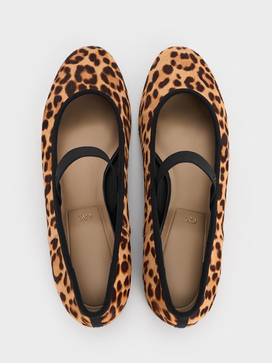 CHARLES & KEITH Top Pick | Leopard-Print Textured Mary Jane Flats - Multi