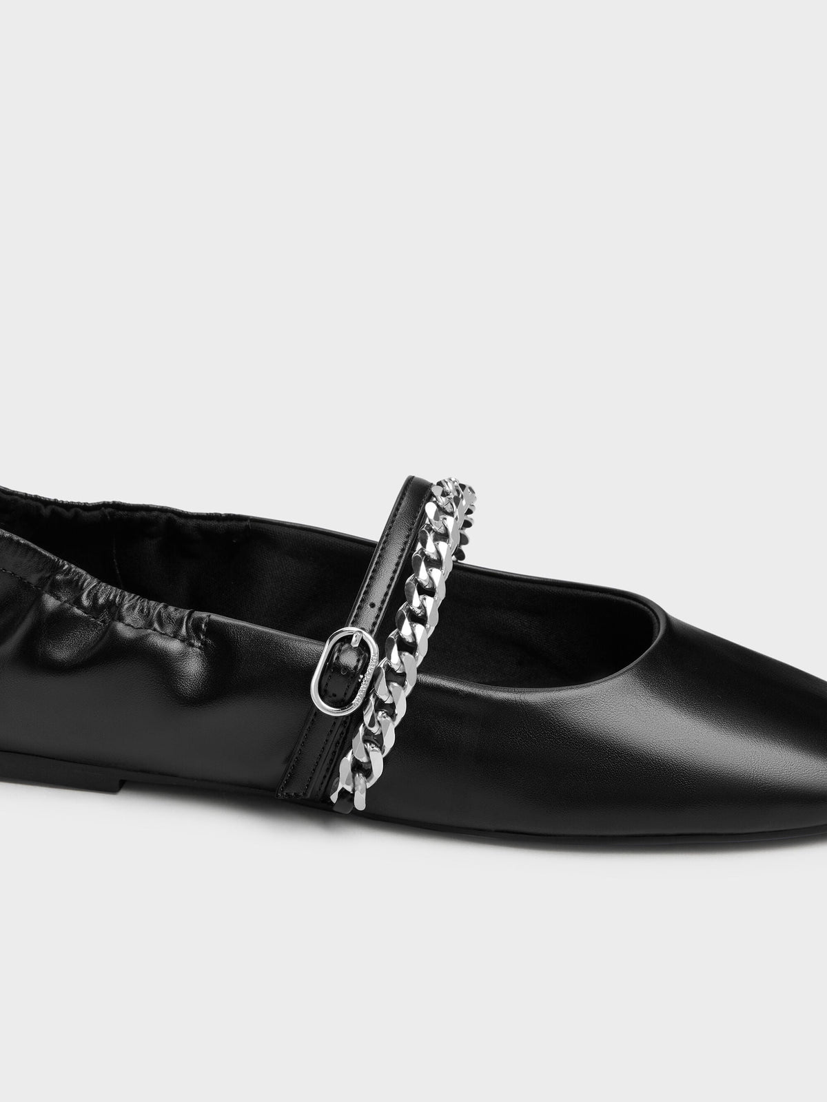 CHARLES & KEITH Popular | Georgie Chain Mary Jane Flats - Black
