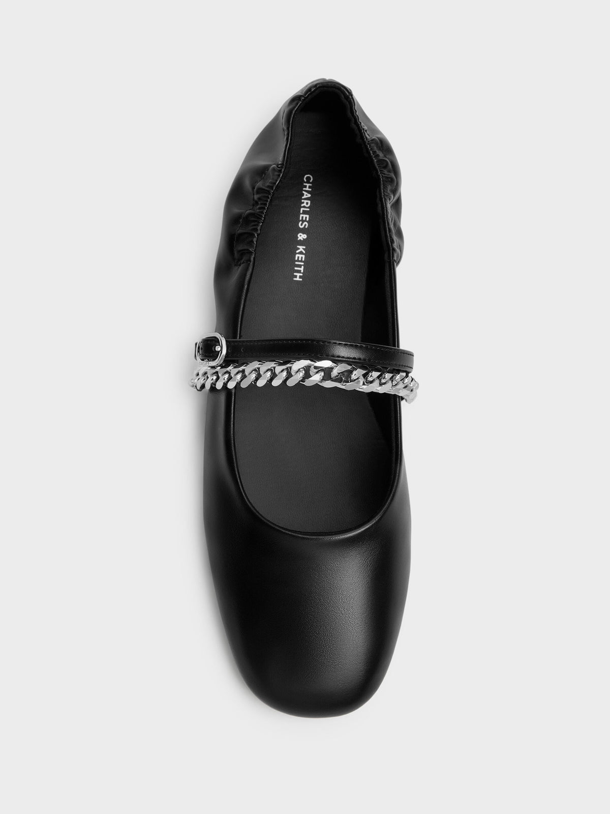 CHARLES & KEITH Popular | Georgie Chain Mary Jane Flats - Black