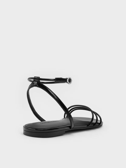 CHARLES & KEITH Exclusive | Triple-Strap Sandals - Black Box
