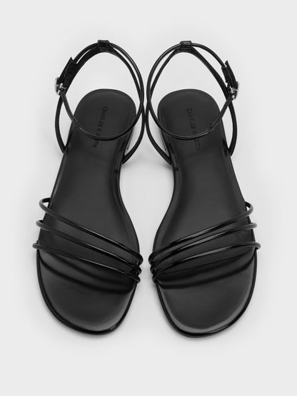 CHARLES & KEITH Exclusive | Triple-Strap Sandals - Black Box