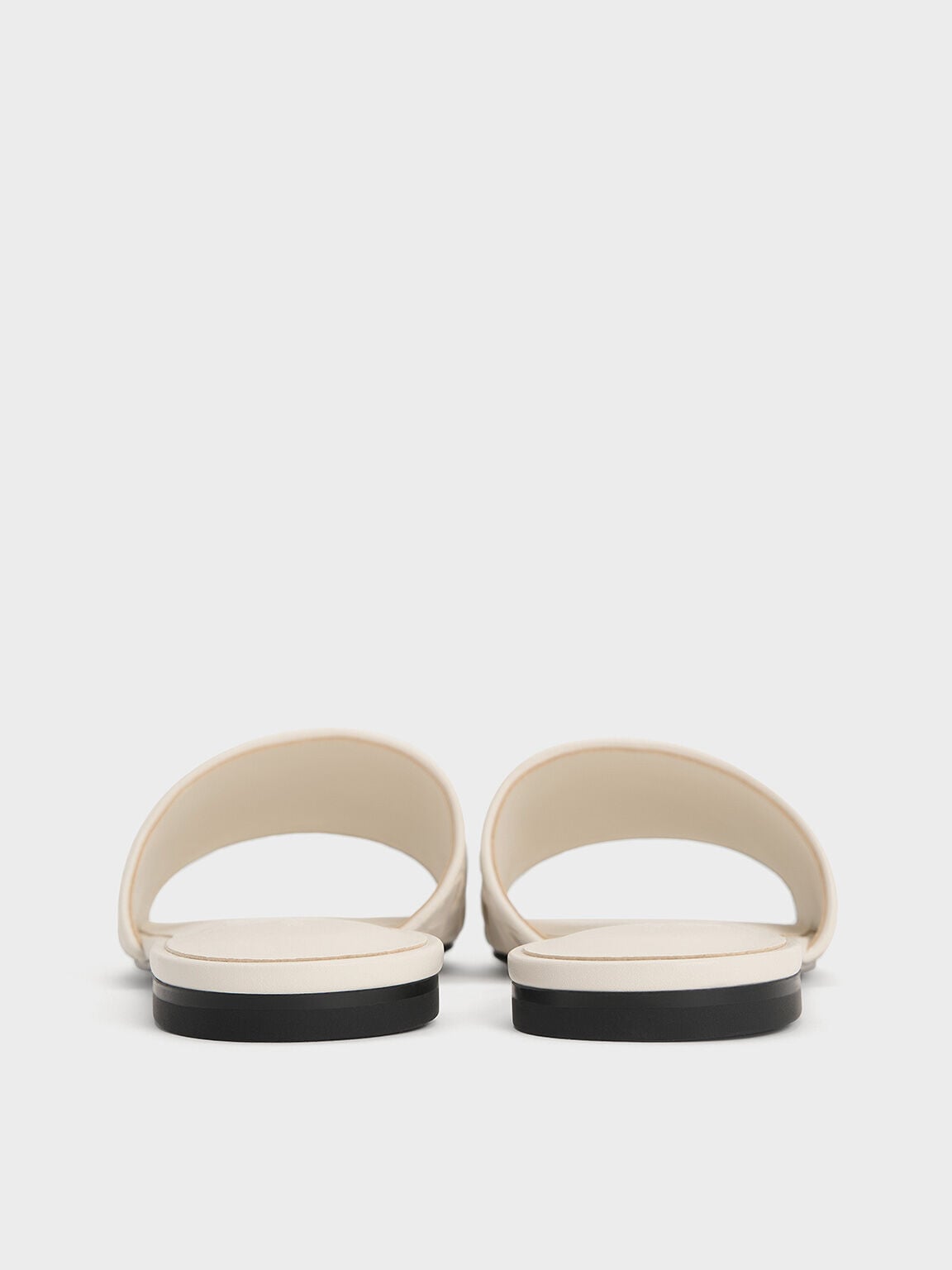CHARLES & KEITH Recommended | Ivette Woven Slide Sandals - Chalk