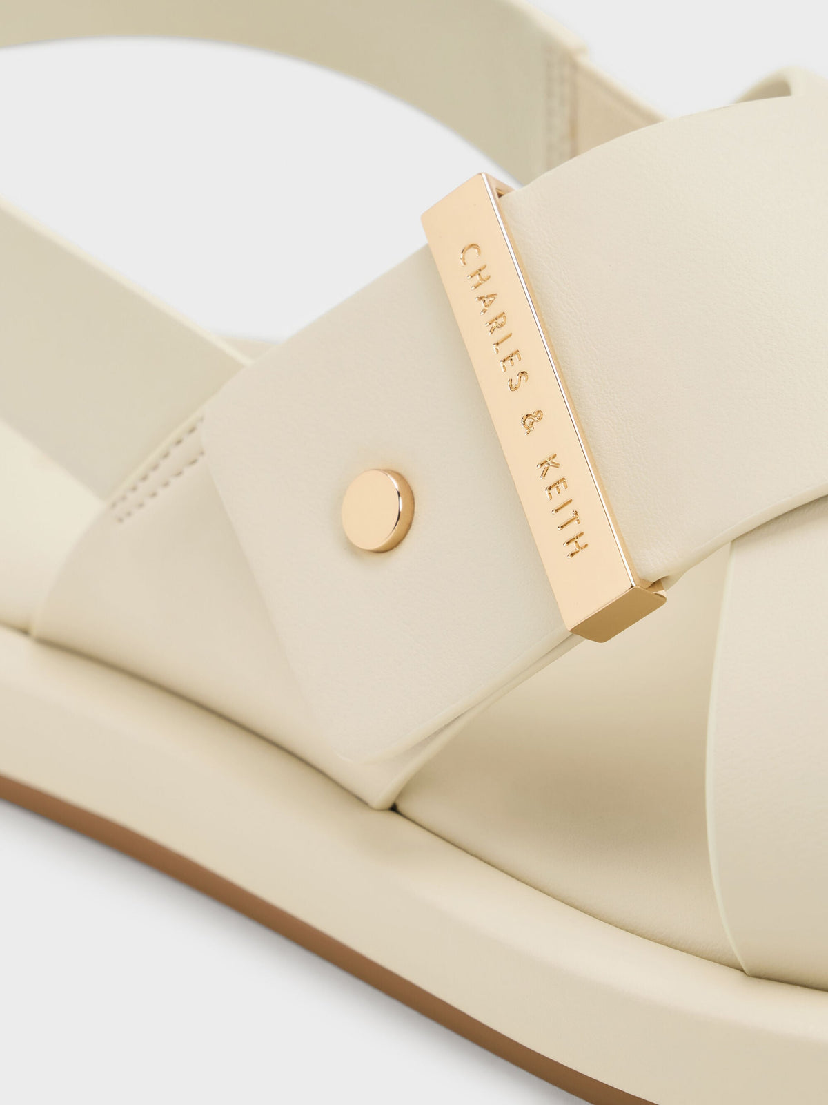 CHARLES & KEITH Deals | Audra Crossover Slingback Sandals - Chalk