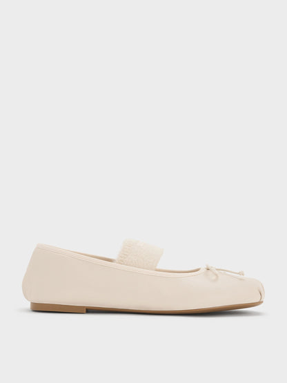 CHARLES & KEITH Best Seller | Winona Mary Jane Flats - Chalk