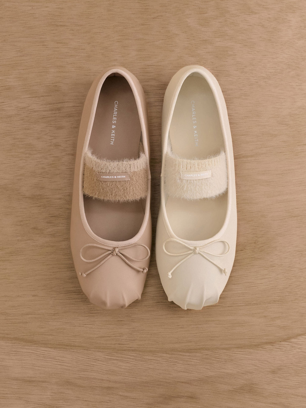 CHARLES & KEITH Best Seller | Winona Mary Jane Flats - Chalk