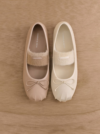 CHARLES & KEITH Best Seller | Winona Mary Jane Flats - Chalk