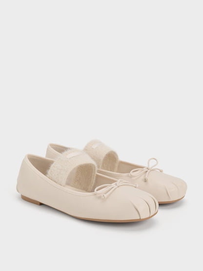 CHARLES & KEITH Best Seller | Winona Mary Jane Flats - Chalk