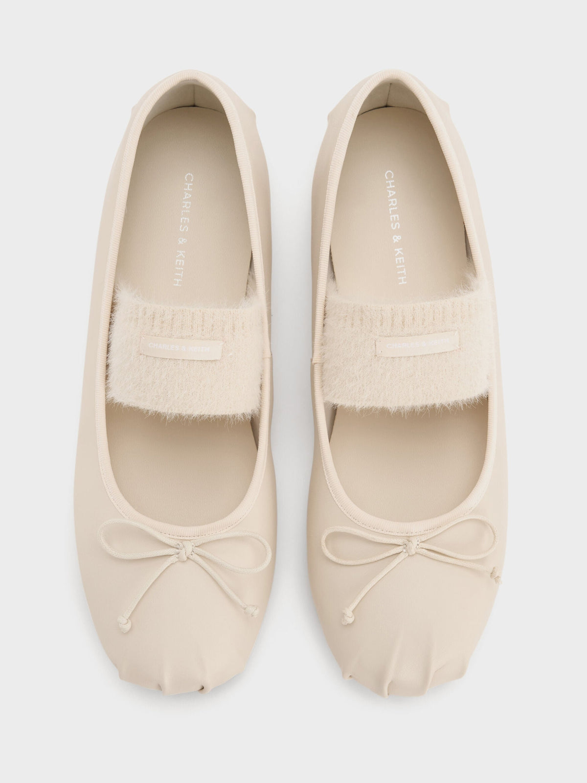 CHARLES & KEITH Best Seller | Winona Mary Jane Flats - Chalk
