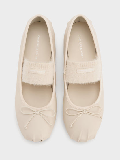 CHARLES & KEITH Best Seller | Winona Mary Jane Flats - Chalk