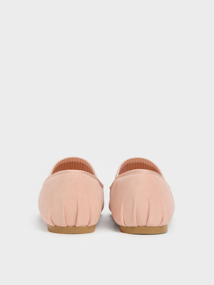 CHARLES & KEITH Smart Buy | Winona Faux Suede Mary Jane Flats - Blush
