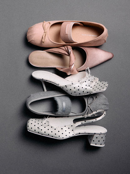 CHARLES & KEITH Smart Buy | Winona Faux Suede Mary Jane Flats - Blush