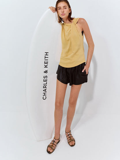 CHARLES & KEITH Signature | Georgie Leopard-Print Bead Strappy Sandals - Animal Print Natural
