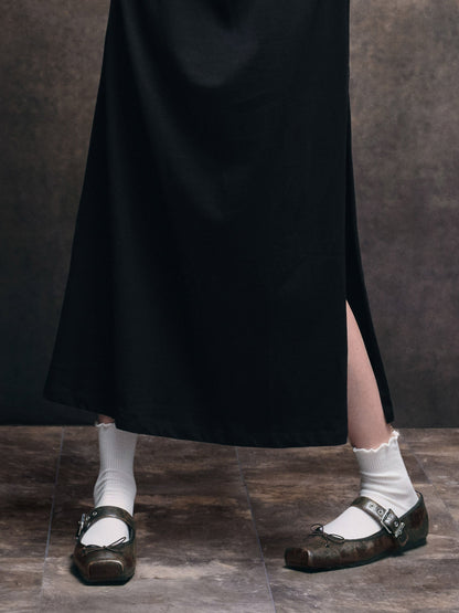 CHARLES & KEITH Top Pick | Myler Crinkle-Effect Bow Mary Janes - Dark Brown