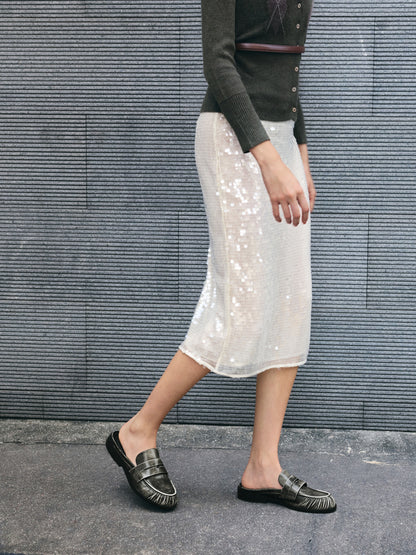 CHARLES & KEITH Customer Favorite | Dylan Penny Loafer Mules - Grey