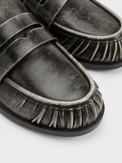 CHARLES & KEITH Customer Favorite | Dylan Penny Loafer Mules - Grey